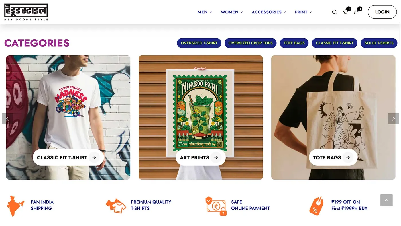 Fashion E-Commerce Store website screen 2