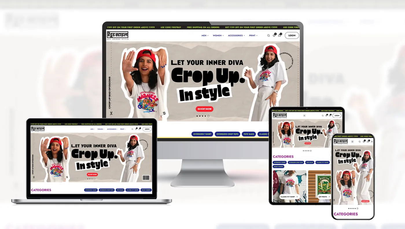 Fashion E-Commerce Store website screen 1