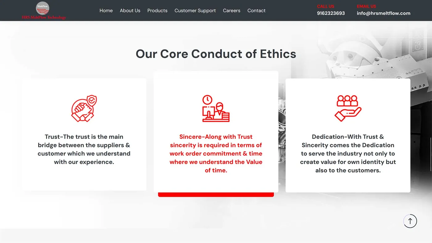 Industrial Manufacturer website screen 4