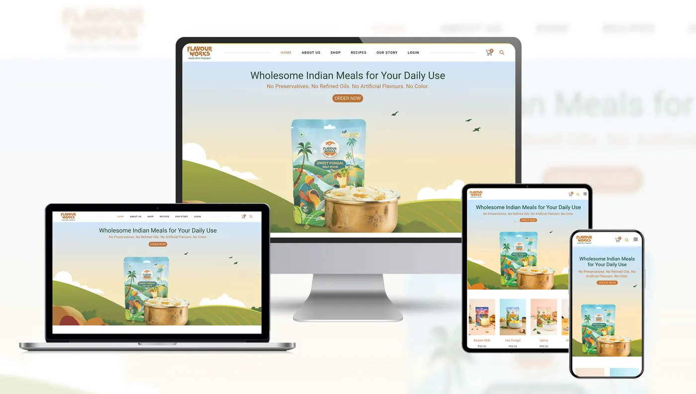 Ready-Meals Food Brand website screen 1