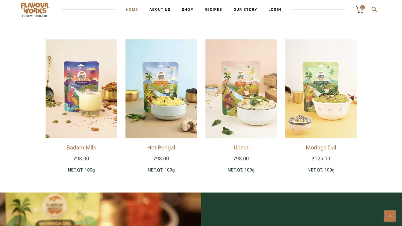 Ready-Meals Food Brand website screen 2