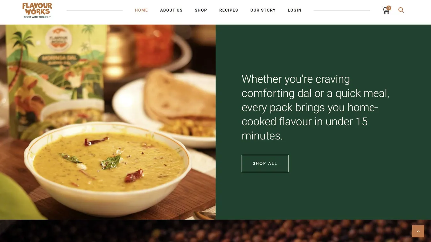 Ready-Meals Food Brand website screen 3