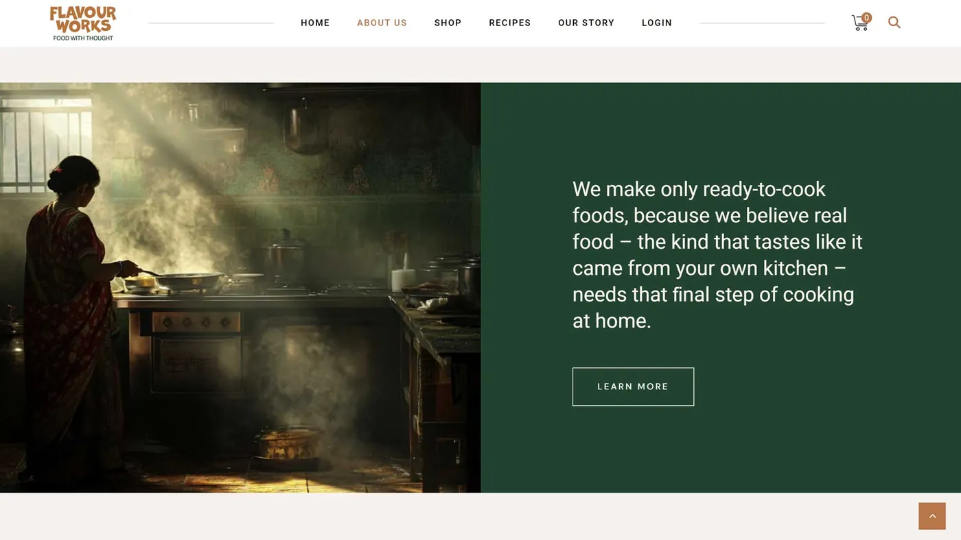 Ready-Meals Food Brand website screen 5