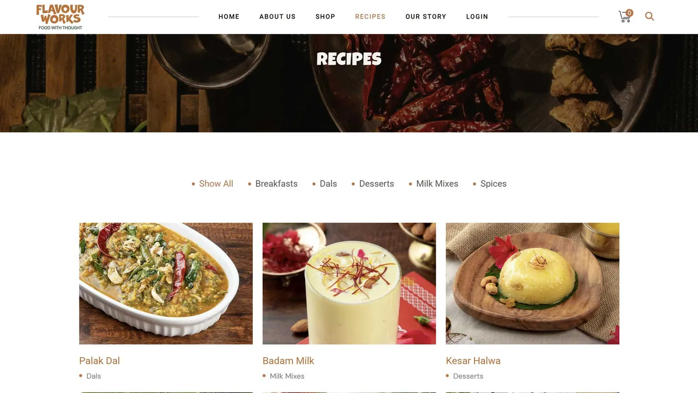 Ready-Meals Food Brand website screen 6