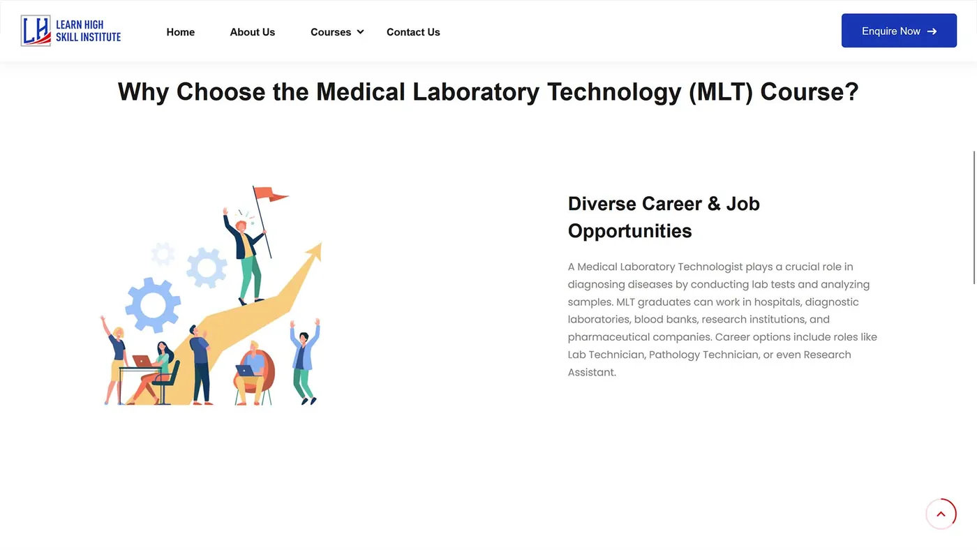 Skill-Training Institute website screen 7