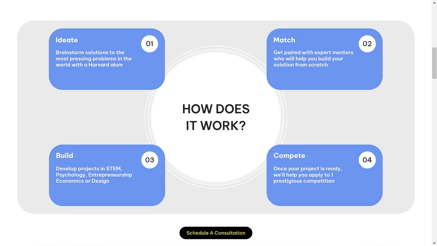 Student Innovation Hub website screen 6
