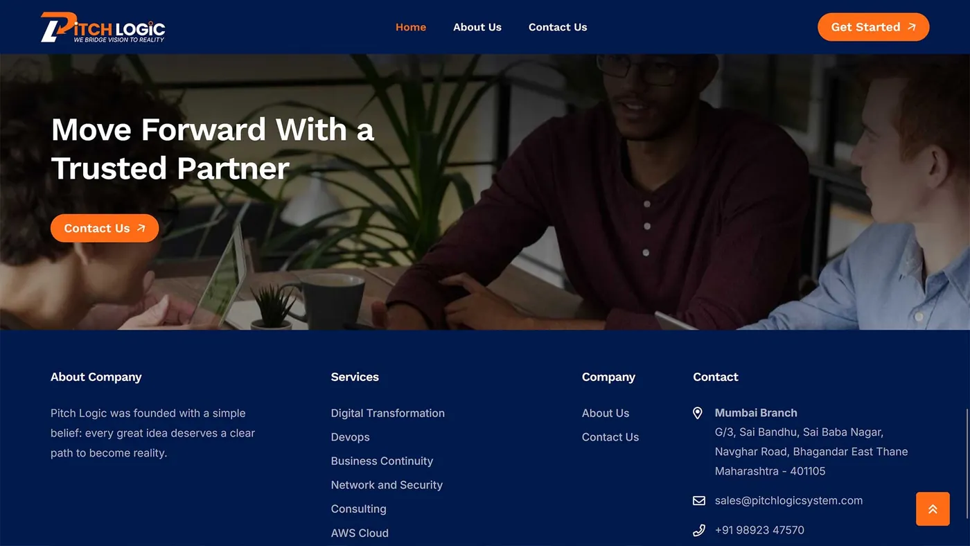 Technology Company website screen 3
