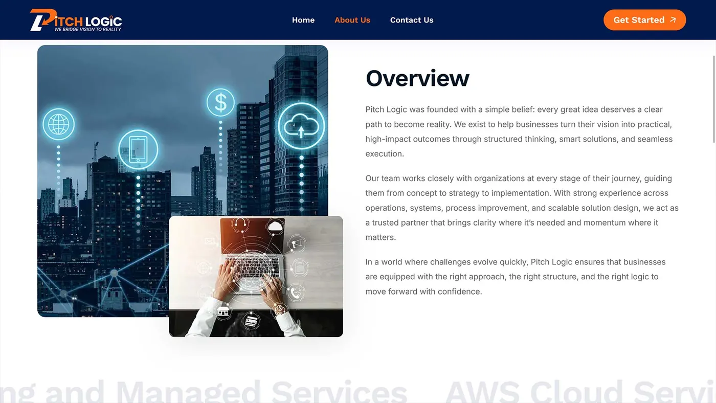 Technology Company website screen 4