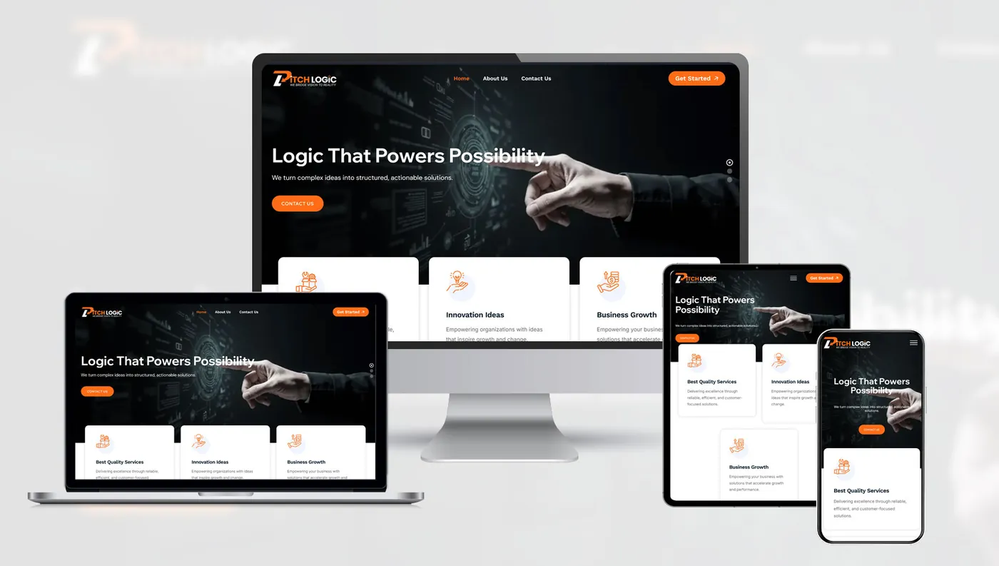 Technology Company website screen 1